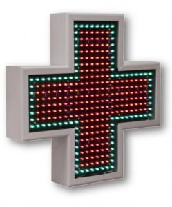 LAT 40 LED Pharmacy Cross