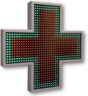 LAT70 SMD LED Pharmacy Cross multi colour pharmacy cross