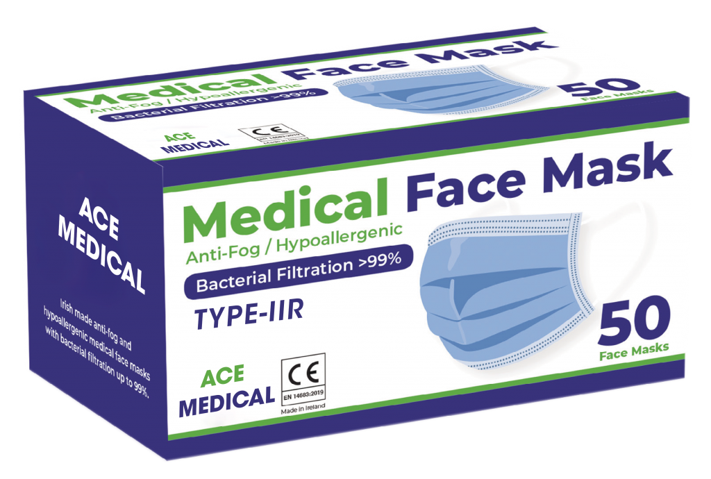 Medical Face Masks TypeIIR for Adults Ace Medical